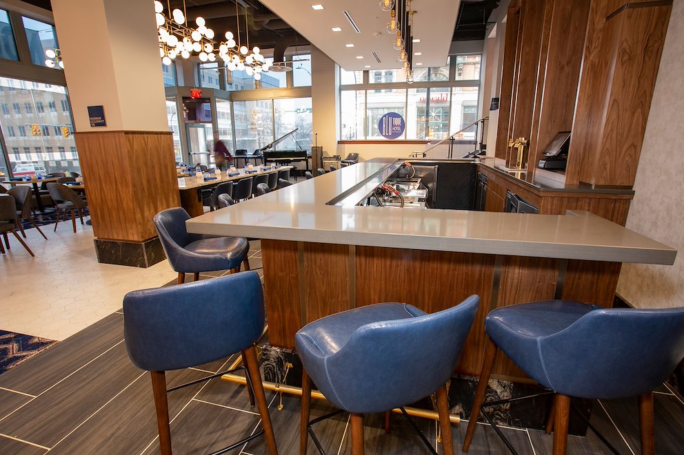 Lounge at our Akron hotel