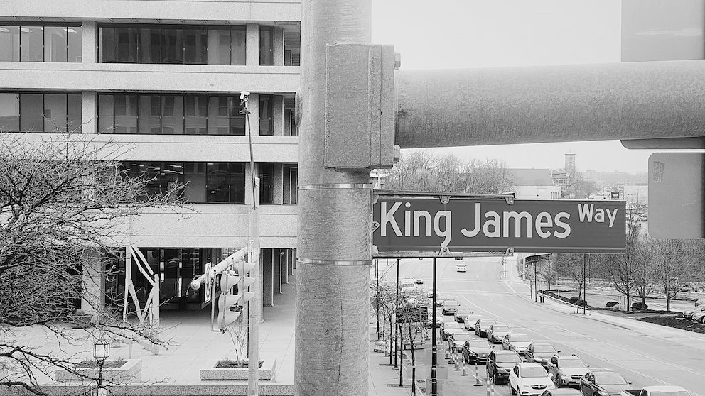 Street Sign near our akron hotel