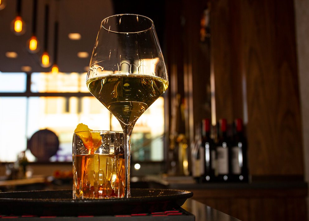 Drinks at our Akron hotel bar