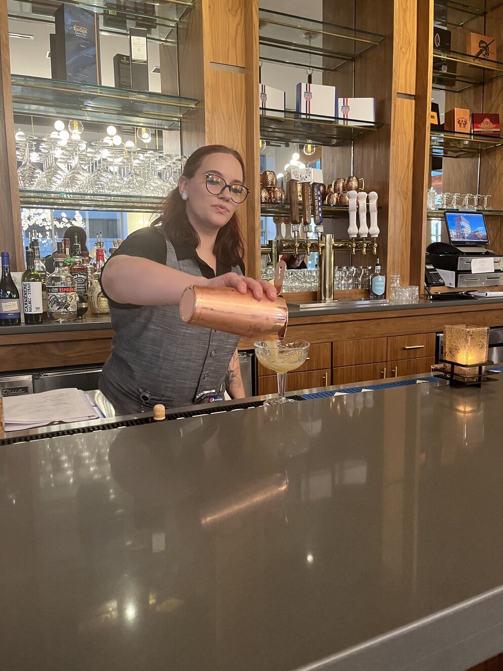Sam at the Bar at our akron restaurant